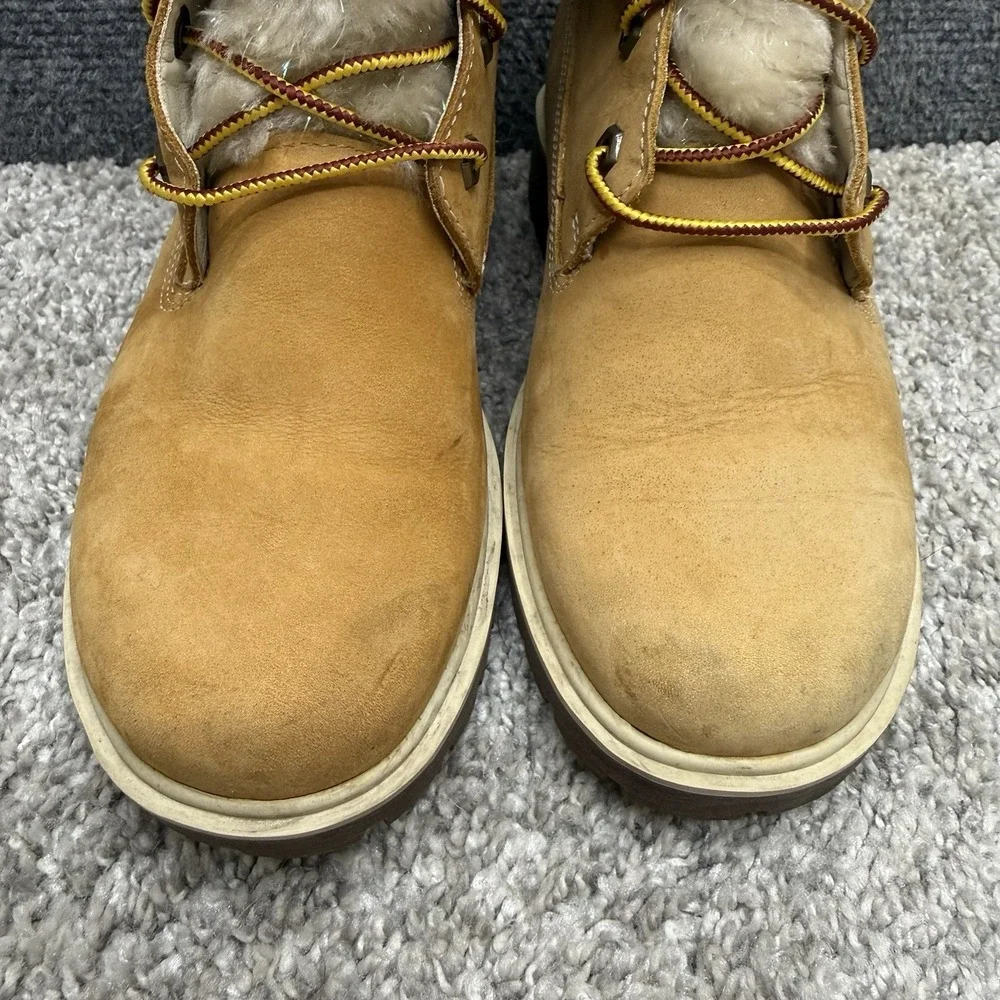 Timberland faux fur tongue nubuck Leather boots shoes 15